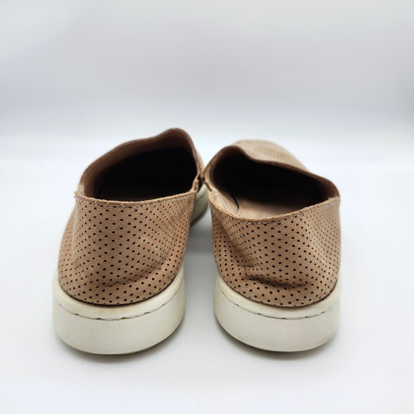 Eileen Fisher Perforated Leather Slip On Sneakers Casual Shoes sz 8 women's tan - Picture 7 of 7